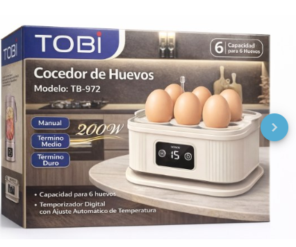 hervidora de huevos x6 marca tobi